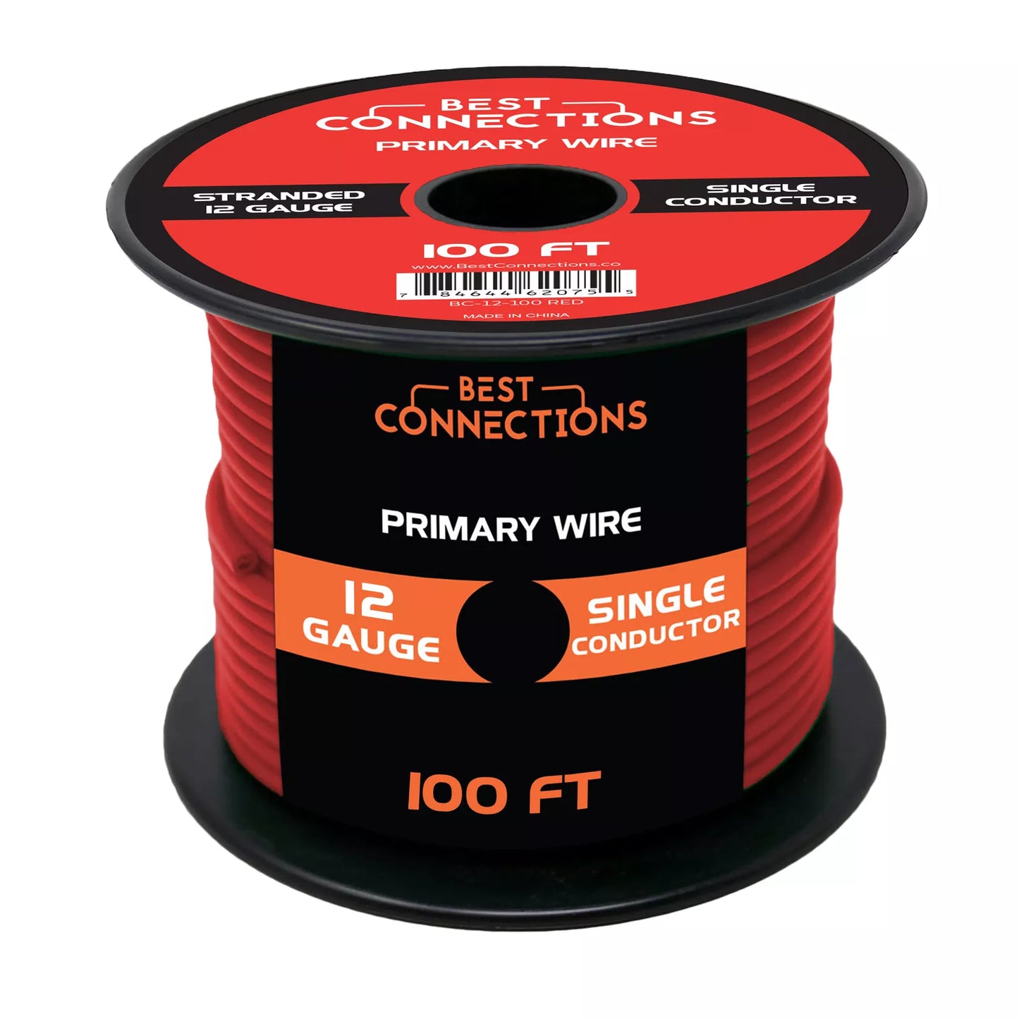 12 Gauge Car Audio Primary Wire (100ft–Red)– Remote, Power/Ground Electrical