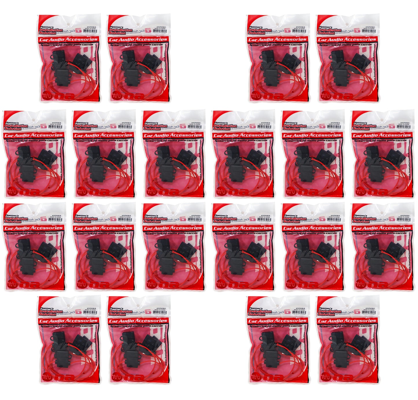 100 Pcs 16 Gauge ATC Blade Heavy Duty Fuse Holder Car Audio 12 Volt Automotive
