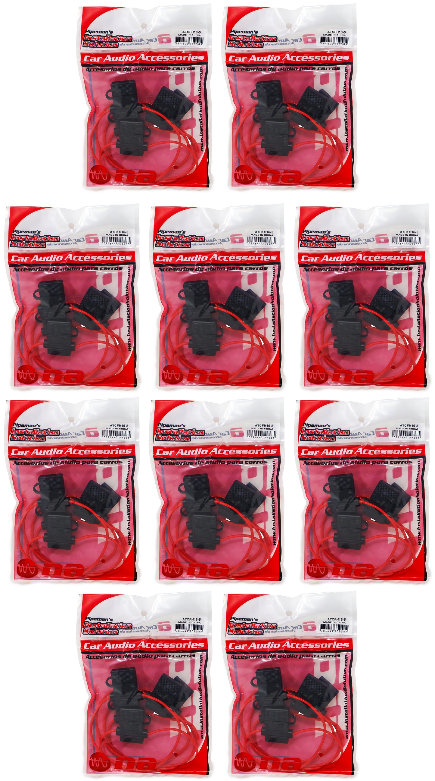 50 Pieces 16 Gauge ATC Blade Heavy Duty Fuse Holder Car Audio 12 Volt Automotive