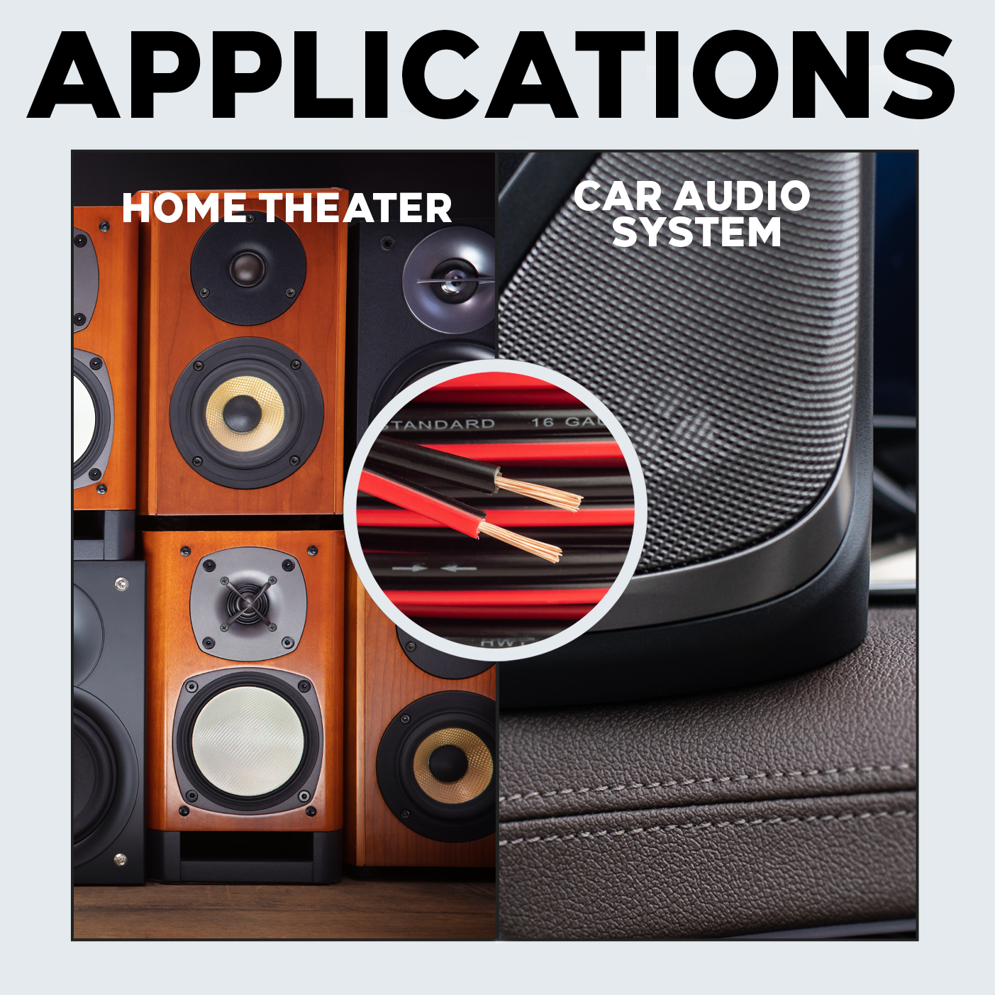 Audiopipe 14 Gauge 200' Feet 2 Pack Red Black Bonded 2 Way Speaker Wire Stranded Home Audio
