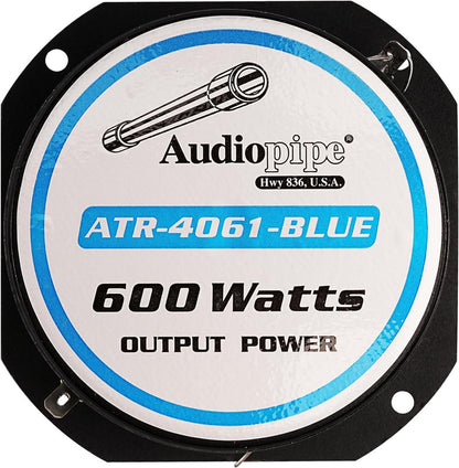 AUDIOPIPE ATR-4061-BLU HEAVY-DUTY 2” 300W RMS TITANIUM PRO TWEETER BLUE (SINGLE)