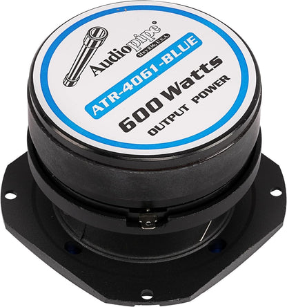 AUDIOPIPE ATR-4061-BLU HEAVY-DUTY 2” 300W RMS TITANIUM PRO TWEETER BLUE (SINGLE)