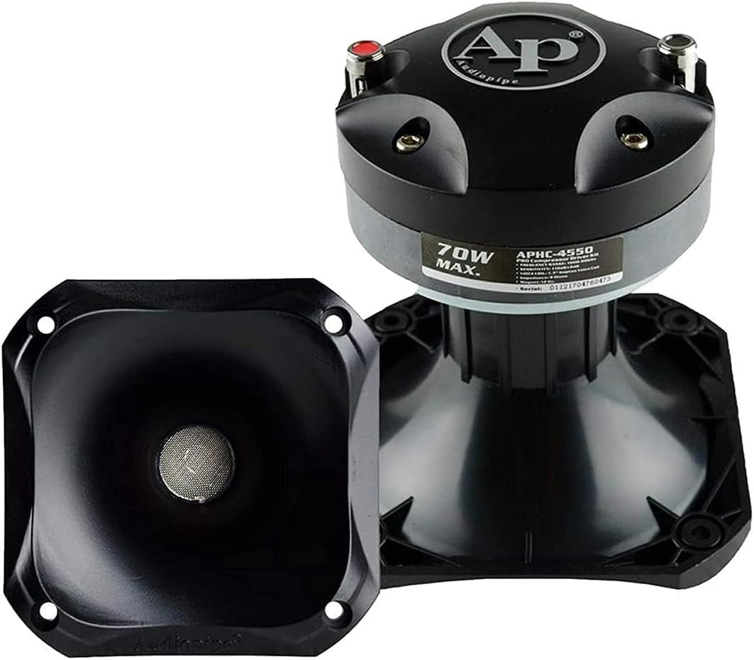 Audiopipe 3.5” Compression Driver with ABS Horn Combo APHC-4550 (Single Item)