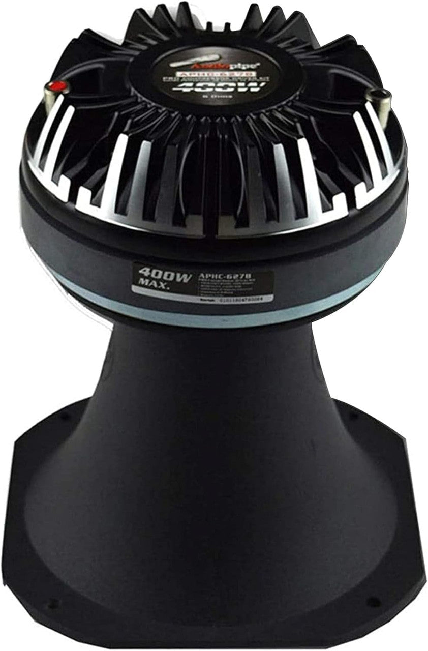 Audiopipe 6.2 Inch 400 Watt 8 Ohm Pro Compression Driver Tweeter Car Audio Speaker with Aluminum Horn - APHC-6278