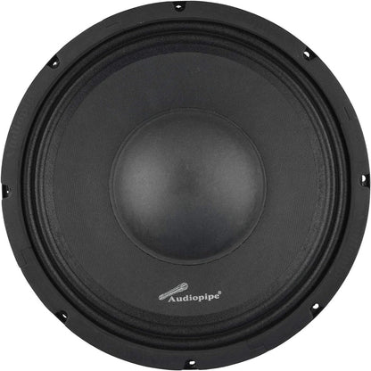 Audiopipe APSP-1050 10 Inch 700 Watt MAX, 350 Watts RMS, and 8 Ohm Dynamic Mid Range Car Audio Loudspeaker with 2.5 Inch Kapton Voice Coil, Black