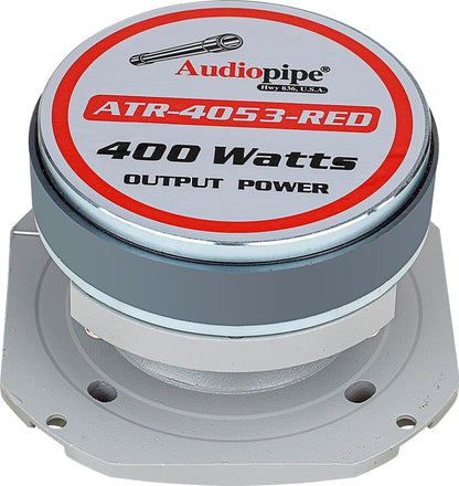 Audiopipe ATR-4053 Heavy Duty Eye Candy Bullet Red Tweeters 400W 4-8 Ohm