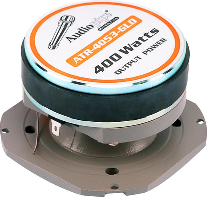 Audiopipe Heavy Duty Super Tweeter (ATR-4053-GLD), 400 Watts, Die Cast Aluminum Frame, Candy Gold, Diamond Chrome Cutting Fnish, 1.5” Kapton Voice Coil, 4-8 Ohms