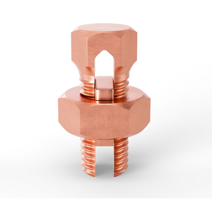 BEST CONNECTIONS 50 Pack High Strength Copper Split Bolt Connectors 4 Gauge to 8 Gauge for Solid Wire