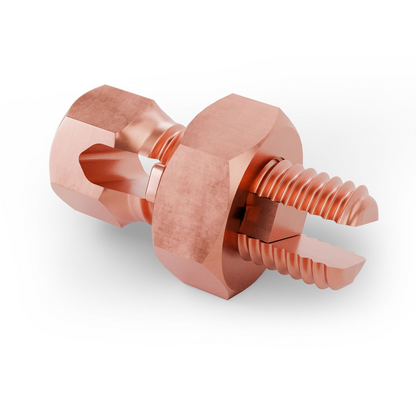 BEST CONNECTIONS 50 Pack High Strength Copper Split Bolt Connectors 4 Gauge to 8 Gauge for Solid Wire