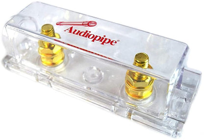 Audiopipe ANL Fuse Holder + 2 Pcs 100 Amp Blade Fuses For 0 to 4 GA Cable Wire