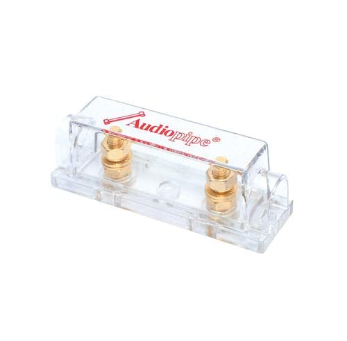 Audiopipe ANL Fuse Holder + 2 Pcs 100 Amp Blade Fuses For 0 to 4 GA Cable Wire