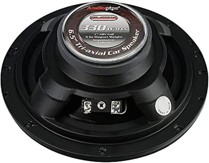 2 Pairs AudioPipe CSL-1623AR 6.5 Inch 330 Watts Max Power Tri Axial Car Audio Speaker Pair with 4 Ohm Impedance and 70 to 21kHz Frequency Range