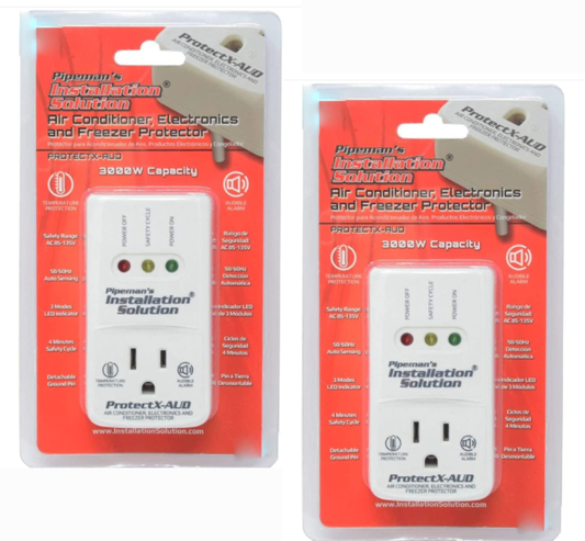 2 Pack Pipeman's Installation Solution AC 85-135V Surge Protector 3000 Watts PROTECTX-AUD