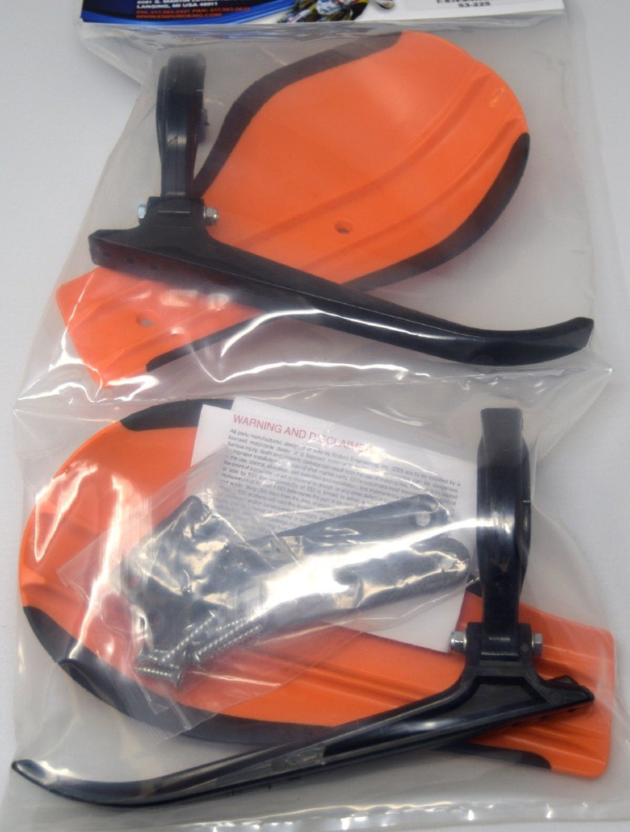 Enduro Engineering Open ended Composite Mount with Moto Roost Deflectors Handguards Orange 53-225