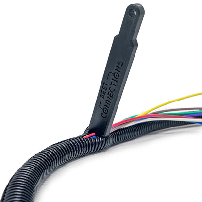 Best Connections 100 Ft 1/4" Split Wire Loom with Installation Tool Black Flex-Guard Convoluted Tubing