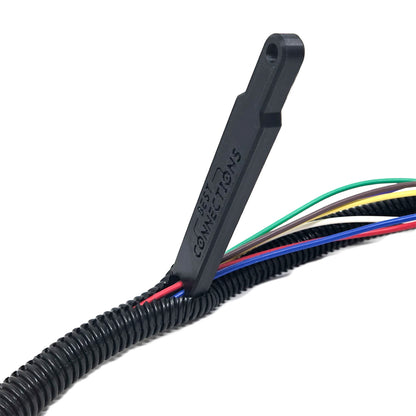 Best Connections 100 Ft 1/4" Split Wire Loom with Installation Tool Black Flex-Guard Convoluted Tubing
