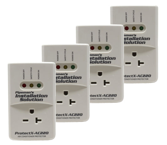 4 Pack Pipeman's Installation Solution AC 220v Surge Brownout Voltage Protector 3600 Watts