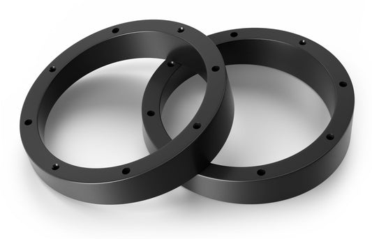 Audiopipe 2 Piece Set 6.5" Plastic Beveled Speaker Spacer Rings - Subwoofer Mid Range Custom Installation Mounting Adapter