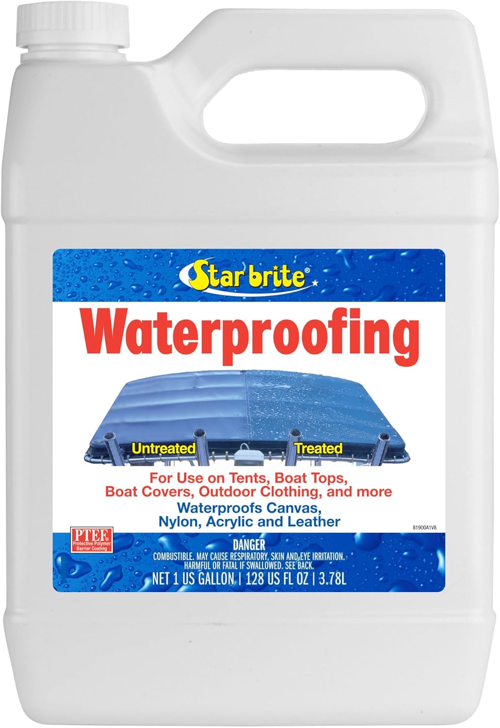 Star Brite 81900 Fabric Waterproofing w/ PTEF 1 Gallon Tent Boat Top Cover