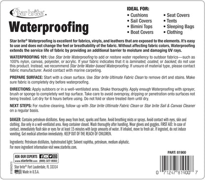 Star Brite 81900 Fabric Waterproofing w/ PTEF 1 Gallon Tent Boat Top Cover