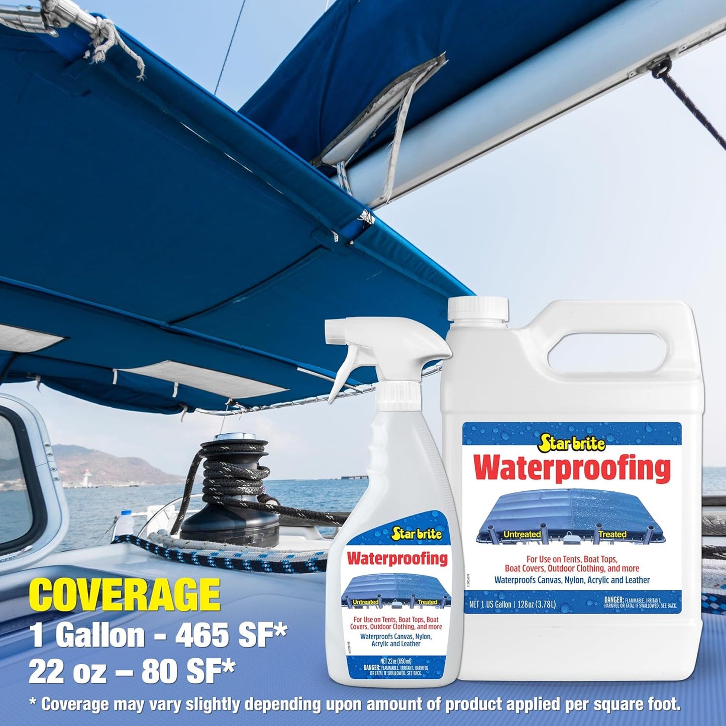 Star Brite 81900 Fabric Waterproofing w/ PTEF 1 Gallon Tent Boat Top Cover