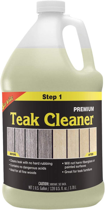 STAR BRITE Premium Outdoor Teak Cleaner 128 Ounce Gallon 081400N Restore, Renew