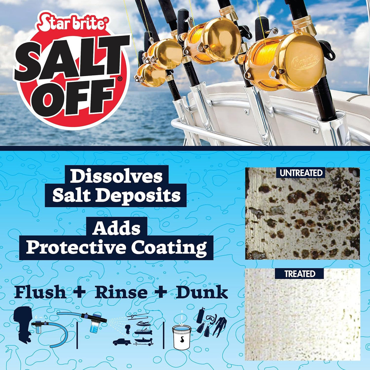 STAR BRITE Salt Off Concentrate 32oz kit with Mixer 094000 Engine Flush Salt