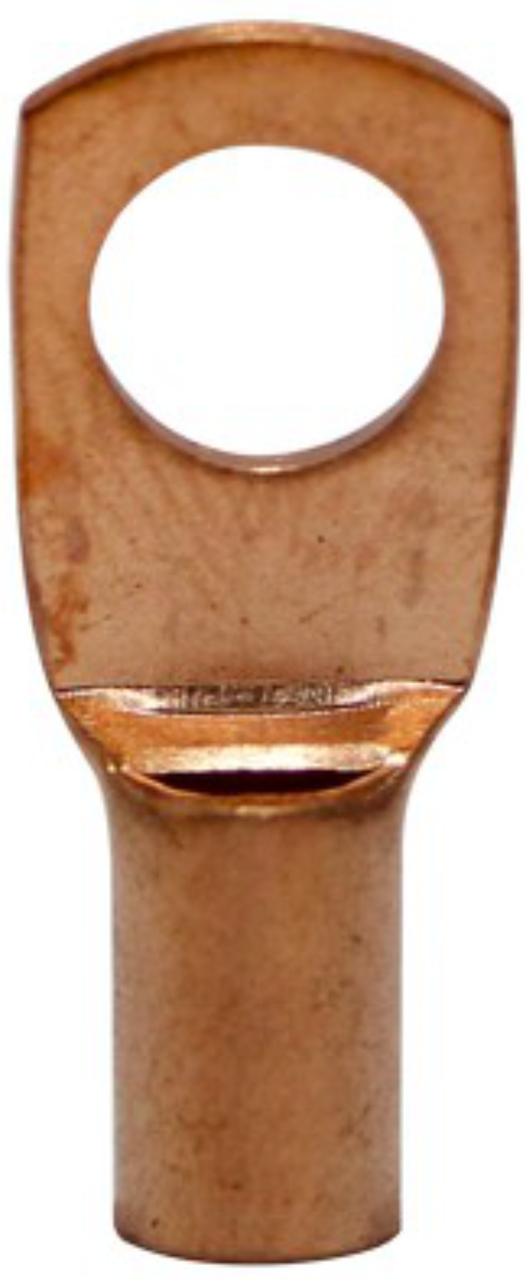 2 Pack Pipemen's Installation Solution 8 Gauge Copper Ring Tongue Terminal 1/4" IS-PTRC-8-8