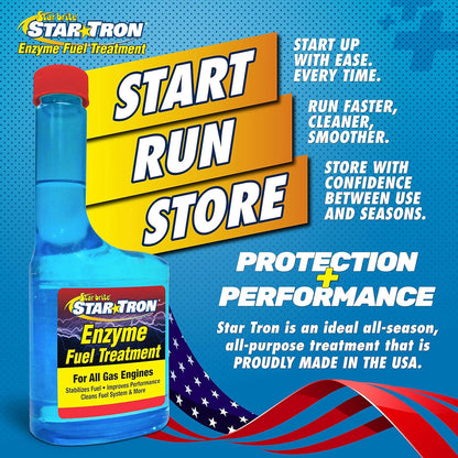 StarBrite 2 Pack Star Tron Enzyme Fuel Treatment SEF Gasoline Formula - 1 oz Treats 6 Gallons - 32 Oz.
