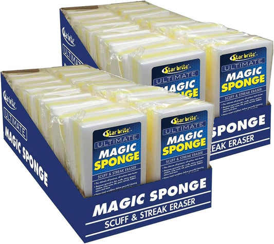 StarBrite Magic Sponge Scuff & Streak Eraser Cleaner 18 Pieces Display - 2 Pack