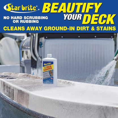 StarBrite Non-Skid Deck Cleaner & Protectant - Ultimate Boat Deck Wash - Protects Against Future Stains & UV - Ideal for Fiberglass, Vinyl, Plastic, Painted & Metal Surfaces - 22 oz. Spray - Case of 6