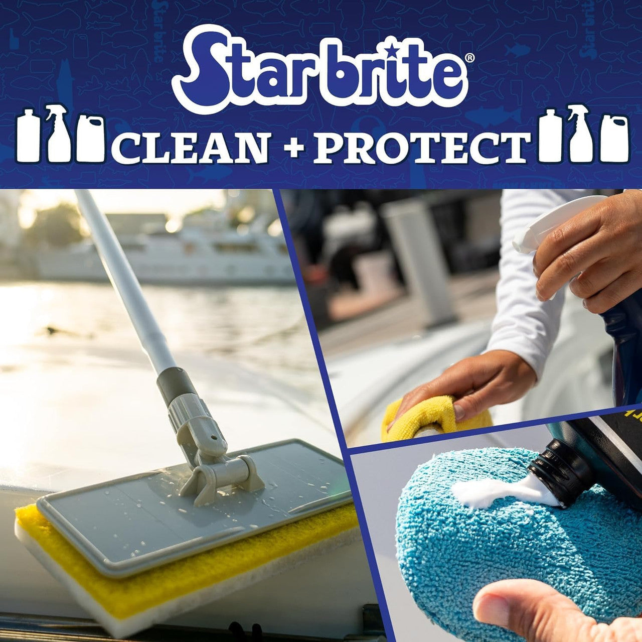 StarBrite One-Step Cleaner Wax 89632 & Ultimate Vinyl Guard 95932 Combo - Protection & Shine - Prevent Fading & Cracking - Keep Vinyl, Leather, Plastic & Rubber