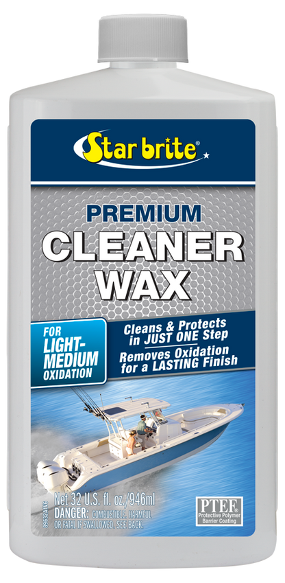 StarBrite One Step Heavy Duty Cleaner Wax w/PTEF Metals, Fiberglass, & Painted Surfaces 32 oz 089632-2 Pack