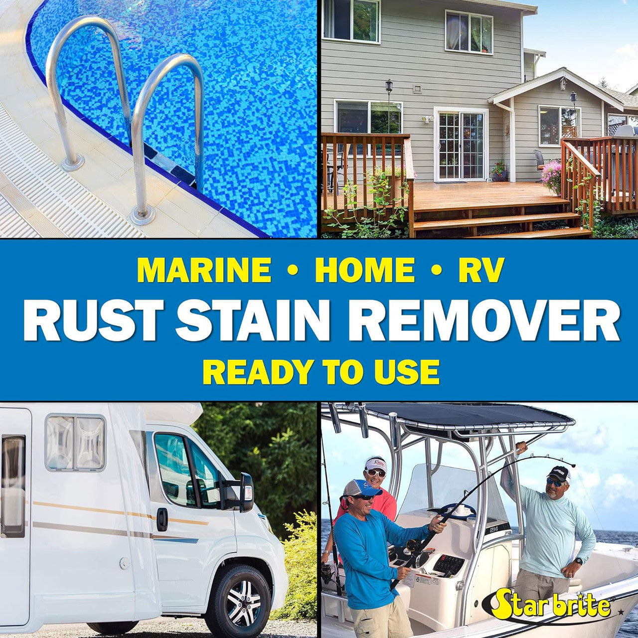 StarBrite Rust Stain Remover Spray 22 oz - Instantly Dissolve Corrosion Stains on Fiberglass, Vinyl, Fabric, Metal & Painted Surfaces - Also Removes Sprinkler Stains - Case of 6