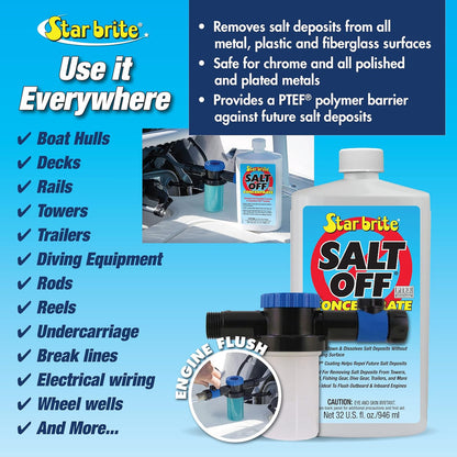 StarBrite Salt Off Concentrate - 1 Gallon - Ultimate Salt Remover Wash & Marine Engine Flush for Boats, Vehicles, Trailers, and More (093900N) 2 Pack