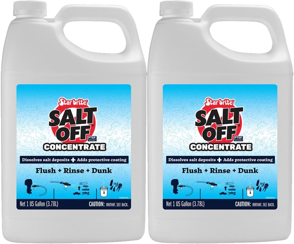 StarBrite Salt Off Concentrate - 1 Gallon - Ultimate Salt Remover Wash & Marine Engine Flush for Boats, Vehicles, Trailers, and More (093900N) 2 Pack