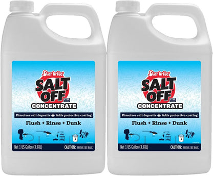 StarBrite Salt Off Concentrate - 1 Gallon - Ultimate Salt Remover Wash & Marine Engine Flush for Boats, Vehicles, Trailers, and More (093900N) 2 Pack