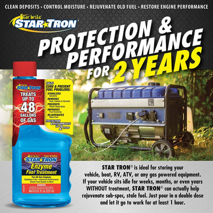 4-Pack Star Tron 8oz SEF Gasoline Additive Classic Gas Formula Star Brite 14308