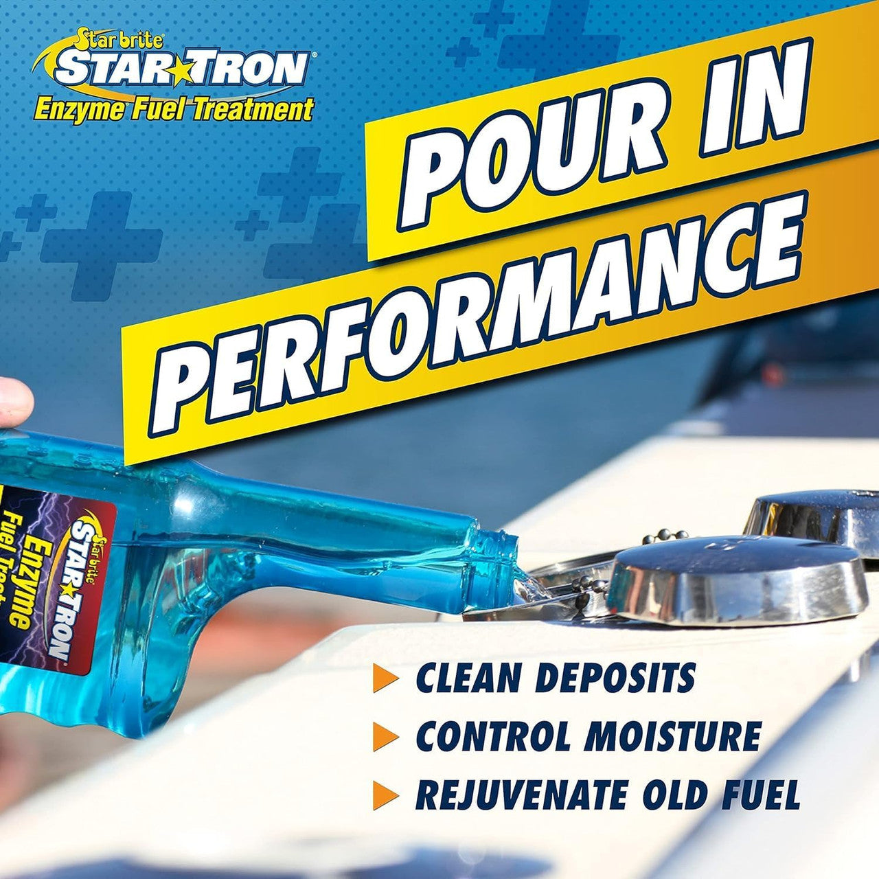 StarBrite Star Tron Enzyme Fuel Treatment, Small Engine Formula, 32 Fl Oz Treats up to 192 Gallons Gas Additive Rejuvenates & Stabilizes Old Gasoline, Cures & Prevents Ethanol Problems - 4 Pack