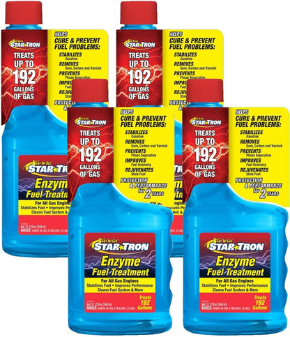 StarBrite Star Tron Enzyme Fuel Treatment, Small Engine Formula, 32 Fl Oz Treats up to 192 Gallons Gas Additive Rejuvenates & Stabilizes Old Gasoline, Cures & Prevents Ethanol Problems - 4 Pack