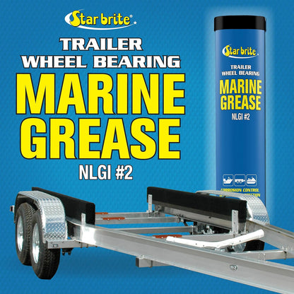 StarBrite Trailer Wheel Bearing Grease NLG#2 - Advanced Marine-Grade Protection Against Rust, Corrosion & Water Washout - 2 Pack