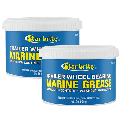 StarBrite Trailer Wheel Bearing Grease NLG#2 - Advanced Marine-Grade Protection Against Rust, Corrosion & Water Washout - 2 Pack
