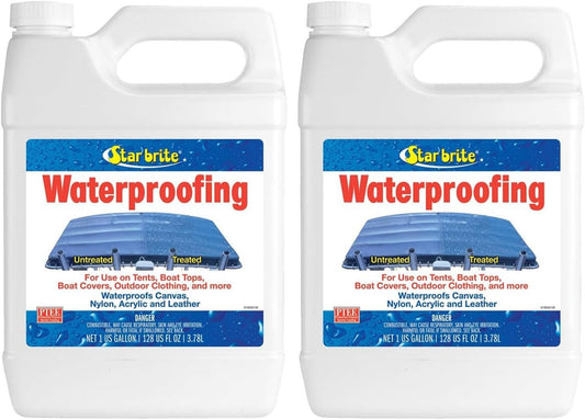 Star Brite StarBrite Waterproofing 1 Gallon, Waterproofer, Stain Repellent, UV Protection for Boat Covers, Car Covers, Bimini Tops, Tents, Jackets, Backpacks, Boots, Awnings, & More - 2 Pack