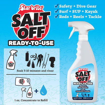 Star Brite Salt Off Protector Spray with PTEF 22 oz 093922 Dissolve and protect