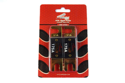 Audiopipe 2 Pcs 175 Amp ANE, ANL style Fuses Gold Plated Blister Pack Car Audio Stereo