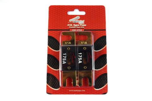 Audiopipe 2 Pcs 175 Amp ANE, ANL style Fuses Gold Plated Blister Pack Car Audio Stereo