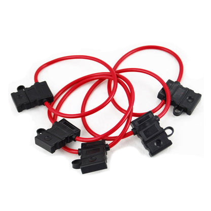 25 Pcs 10 Gauge In-Line ATC/ATO Fuse Holder & 10 Amp ATC Blade Fuses