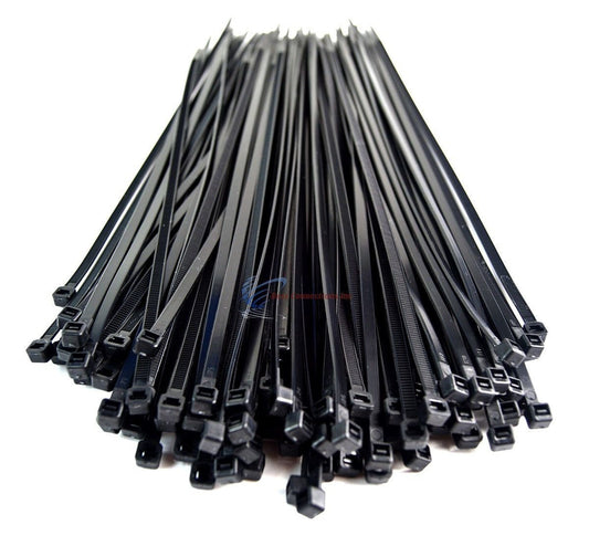 500 Pcs 11" Inch Black Nylon Cable Zip Ties 50 Lbs Tensile Strength Heavy Duty