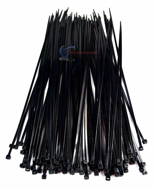 500 Pieces 14" Black Nylon Cable Straps Zip Ties Wire 50 Lbs Tensile Strength