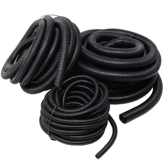 Split Loom 1/4" 1/2" 3/4" Black 20 Ft Wire Harness Wrap Cover Sleeve Conduit